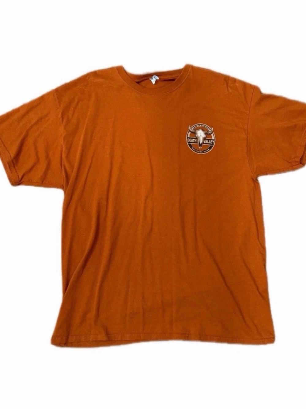 Jerzees Orange Short-Sleeve Tee with Small Chest Graphic